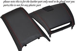 red stitch FITS MAZDA RX8 2 X CENTER CONSOLE COVERS LEATHER 2003+ CUSTOM NEW