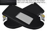 BLACK STITCH 2X SUN VISORS LEATHER SKIN COVERS FITS SEAT IBIZA 2009+ CUSTOM NEW