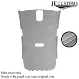 WHITE STITCH LIGHT GREY LUXE SUEDE HEADLINER COVER FITS VW GOLF MK6 2008-2013
