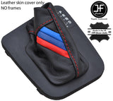 RED  STITCH TRI STRIPE TOP GRAIN LEATHER AUTOMATIC GEAR GAITER FOR BMW E46 99-05