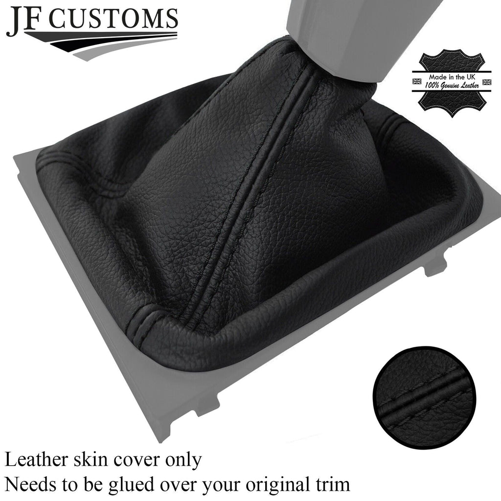 BLACK STITCHING LEATHER GEAR STICK GAITER FITS SKODA OCTAVIA MK2 II 2004-2012