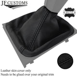 BLACK STITCHING LEATHER GEAR STICK GAITER FITS SKODA OCTAVIA MK2 II 2004-2012