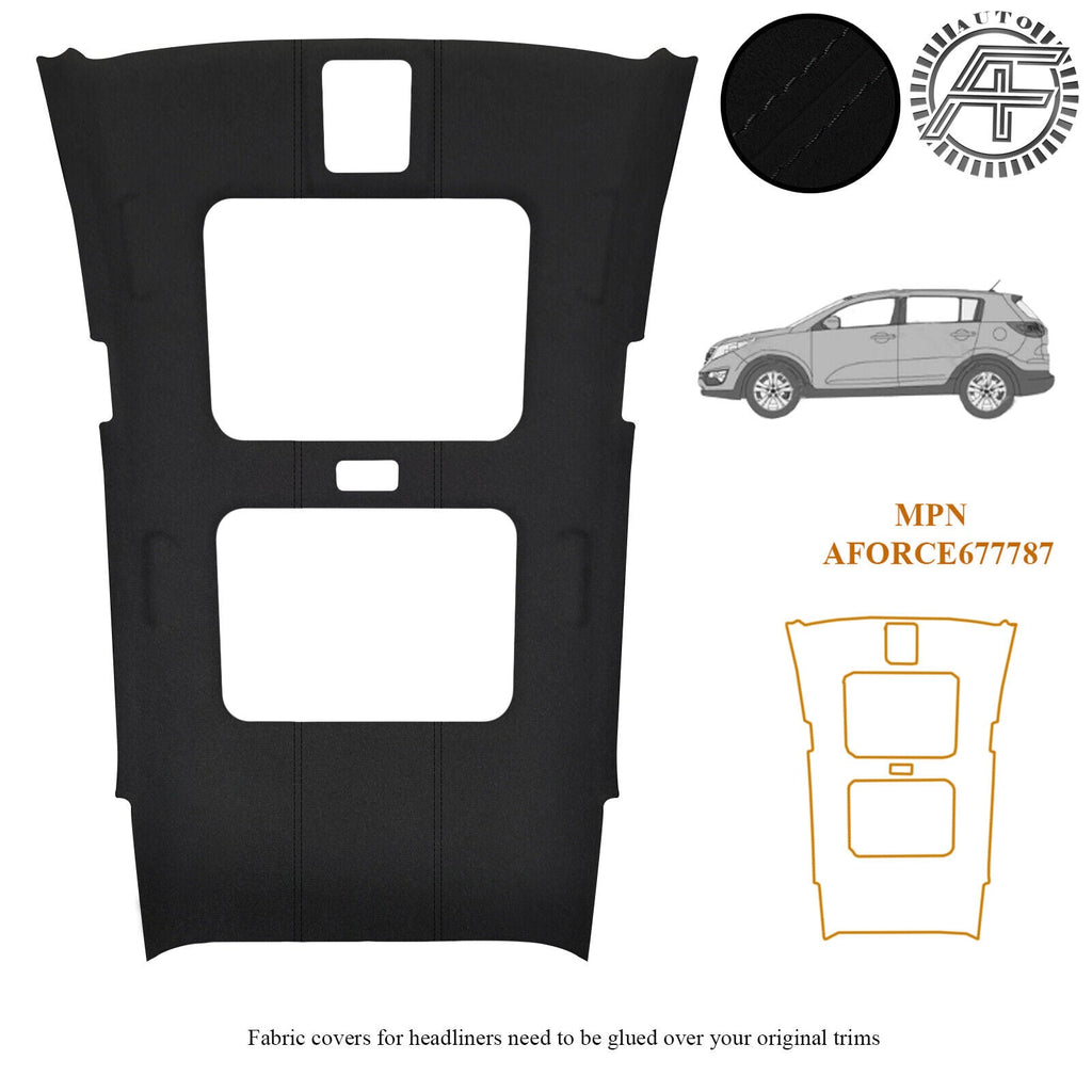 LUXE SUEDE HEADLINER WITH SUNROOF FITS KIA SPORTAGE MK3 2011-2016 CUSTOM NEW
