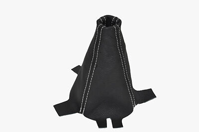 white stitching FITS HONDA JAZZ / 2009-2014  LEATHER GEAR GAITER CUSTOM NEW