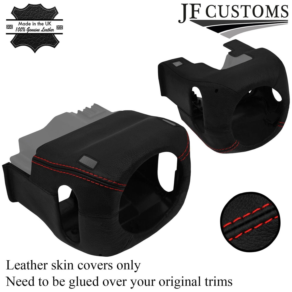 RED STITCH LEATHER STEERING SHROUD COVER FITS PORSCHE CARRERA 997 04-11