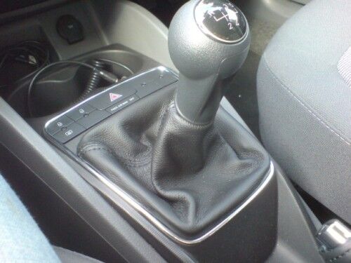 FITS SEAT IBIZA 2009+ LEATHER GEAR GAITER black sttiching CUSTOM NEW MADE IN UK