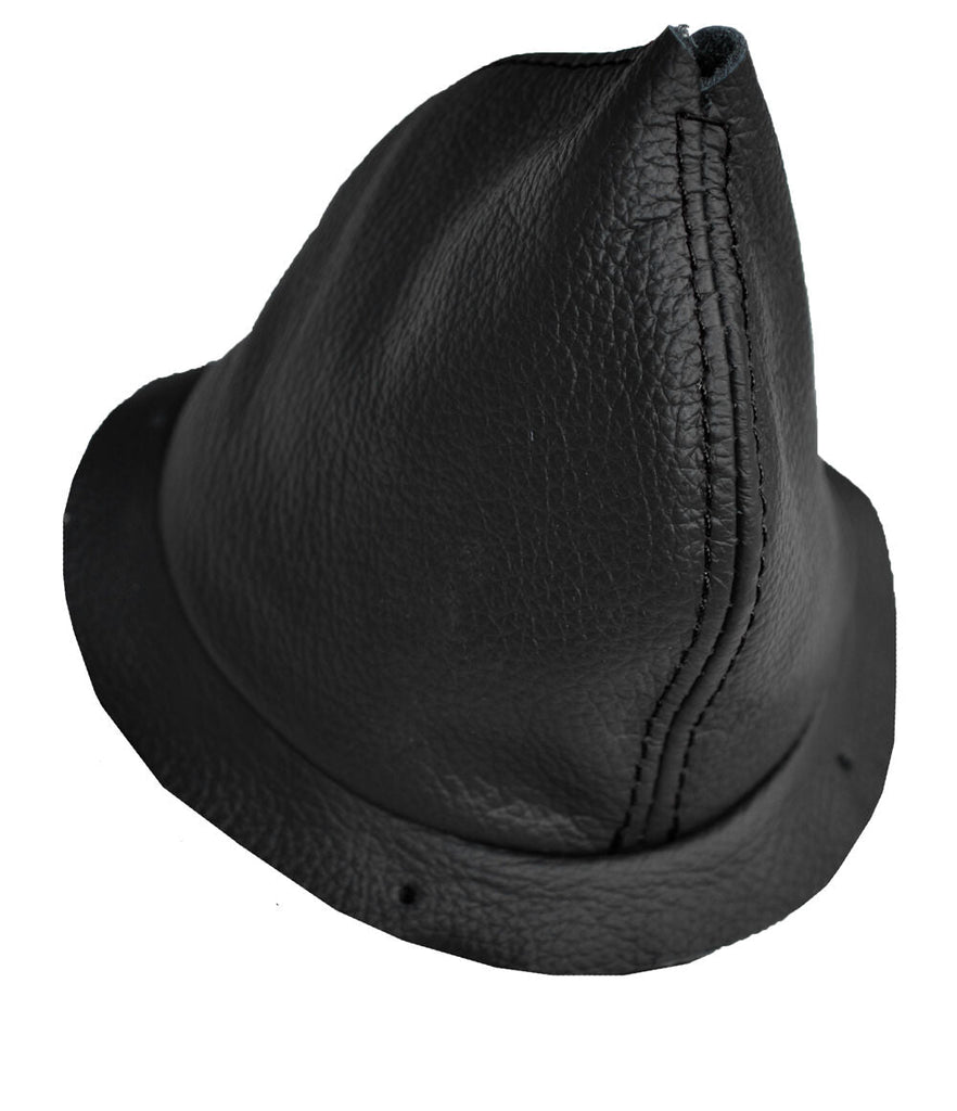 BLACK STITCHING FITS FORD ANGLIA 105E LEATHER GEAR GAITER FITS OVER RUBBER