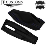 D BLUE STITCH LEATHER HANDBRAKE +TRIM COVERS +FRAME FITS VW GOLF MK1 JETTA CADDY
