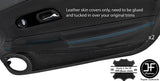 BLUE STITCH 2X DOOR ARMREST LEATHER COVERS FOR CHRYSLER CROSSFIRE 2003-2008