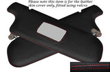RED STITCH FITS BMW 6 SERIES E24 76-90 2X SUN VISORS LEATHER COVERS ONLY