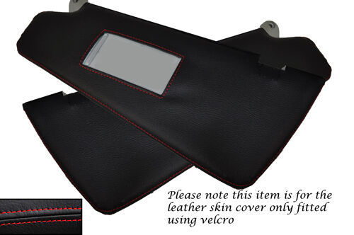 RED STITCHING FITS FIAT BRAVO BRAVA 95-01 2X SUN VISORS LEATHER SKIN COVERS ONLY