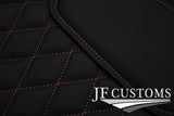 PINK DIAMOND STITCH VINYL 4XTAILORED FLOOR CARPETS FOR BMW MINI S R56 07-14 JF1