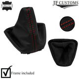 RED STITCH LEATHER GEAR+SURROUND COVER+FRAME FOR VAUXHALL VIVARO 2019-2022