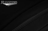 BLACK STITCHING LEATHER 2X FRONT DOOR ARMREST COVERS FITS FIAT 124 SPIDER 16-20