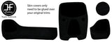 BLACK STITCH THREE PIECE DASH KIT TRIM SUEDE COVERS FOR CITROEN C1 2014-2019