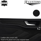 FOR FORD FOCUS MK4 18-20 BLACK STITCH LEATHER 4X FULL DOOR CARD TRIM COVERS