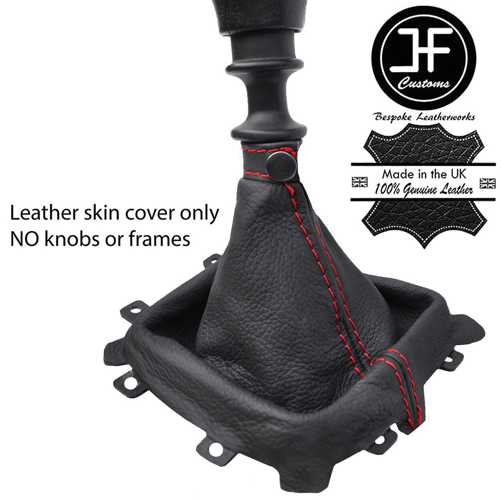 RED STITCHING TOP GRAIN LEATHER GEAR GAITER FITS KIA CEE'D CEED 2006-2012