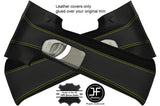 YELLOW STITCHING 2X UPPER B PILLAR LEATHER COVERS FITS VW T4 MULTIVAN BUS