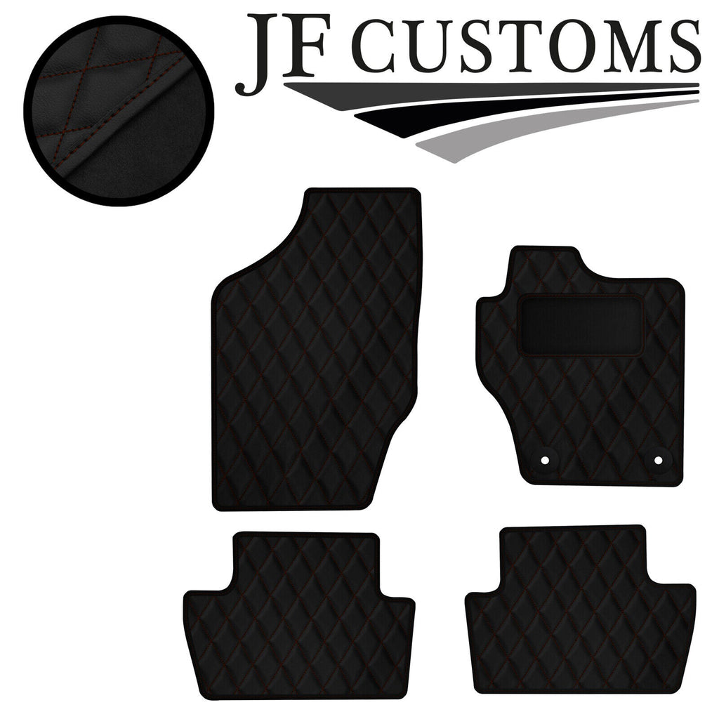 D BROWN DIAMOND STITCH VINYL 4X TAILORED FLOOR CARPETS FOR CITROEN DS4 10-18 JF1