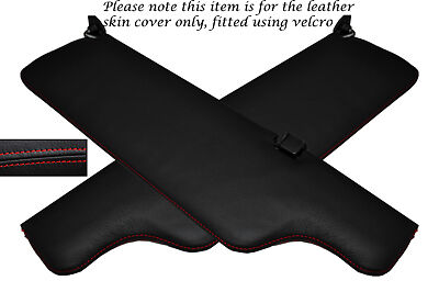 RED STITCHING FITS JAGUAR XJ6 SERIES 2 2X SUN VISORS LEATHER COVERS ONLY