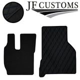 D BLUE DIAMOND STITCH VINYL 4XTAILORED FLOOR CARPET FOR VOLVO FH13 12-20  JF1