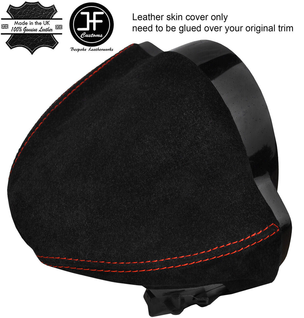 RED  STITCH SPEEDO CLUSTER HOOD SUEDE COVER FITS SMART FORTWO 451 07-14
