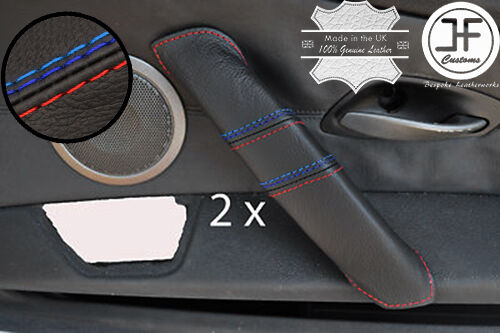 TRI STITCHING 2X REAL LEATHER DOOR HANDLE COVERS FITS BMW Z4 E85 2003-2009