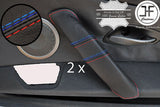TRI STITCHING 2X REAL LEATHER DOOR HANDLE COVERS FITS BMW Z4 E85 2003-2009