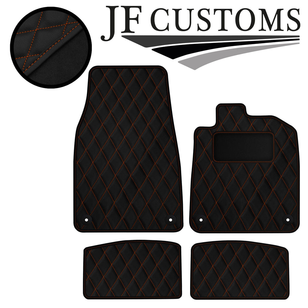 TAN DIAMOND STITCH VINYL 4XTAILORED FLOOR CARPET FOR PORSCHE TAYCAN 19-21 JF1