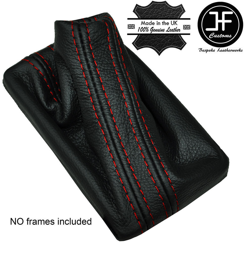 RED STITCHING REAL LEATHER AUTO AUTOMATIC GEAR GAITER FITS AUDI A3 2013-2016