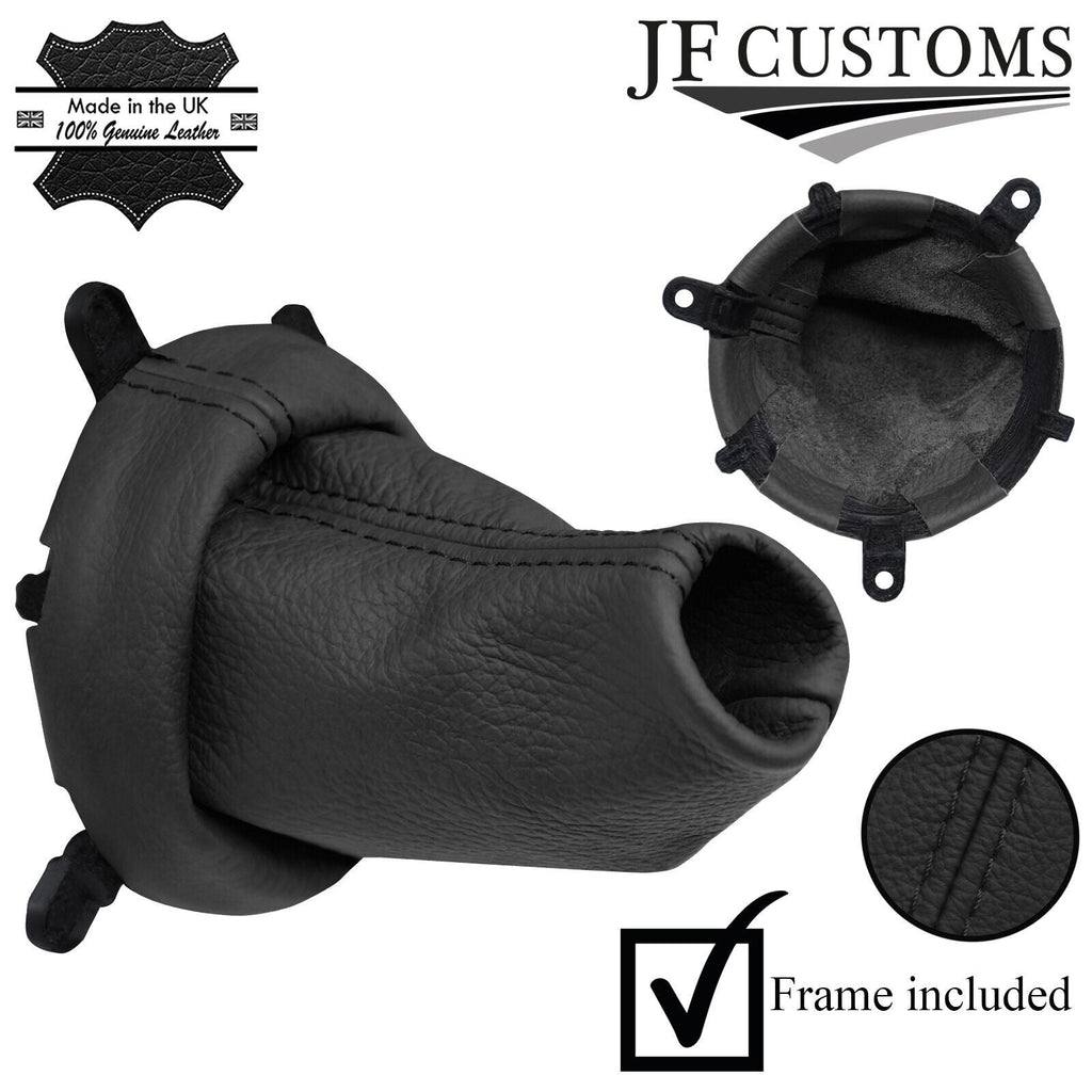 BLACK STITCH LEATHER GEAR GAITER+PLASTIC FRAME FOR HONDA CIVIC EP3 TYPE R 01-05