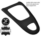 BLACK STITCH AUTOMATIC GEAR SURROUND LEATHER COVER  FOR SAAB 93 9-3 2003-2012