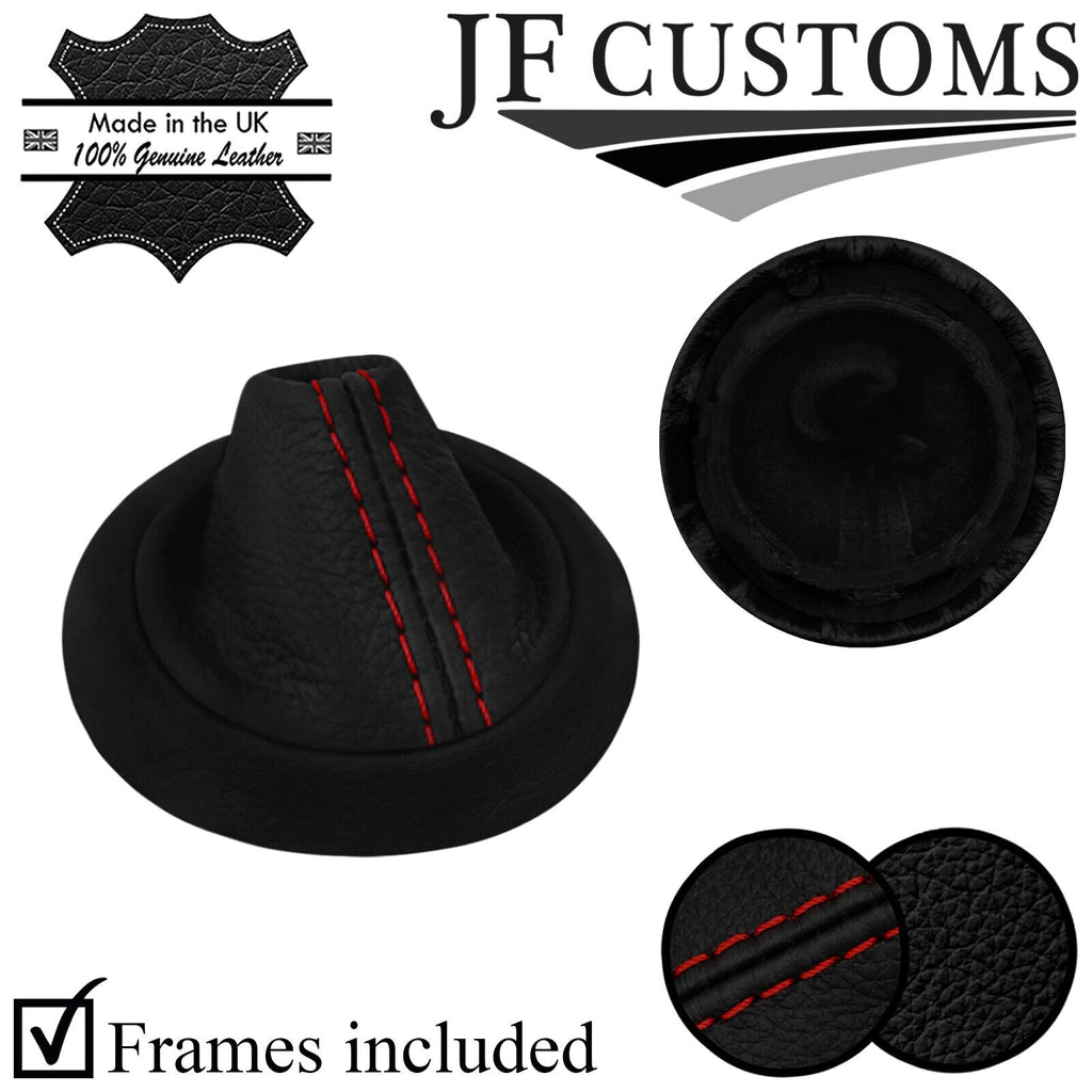 D RED STITCH LEATHER SMG AUTOMATIC GEAR + SURROUND RING TRIM FOR BMW E46