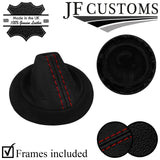 D RED STITCH LEATHER SMG AUTOMATIC GEAR + SURROUND RING TRIM FOR BMW E46