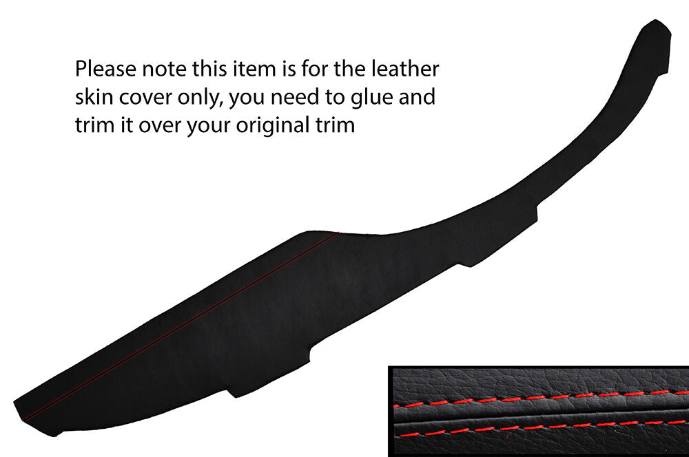 RED STITCH TOP DASH DASHBOARD LEATHER SKIN COVER FITS PORSCHE 911 912 65-67