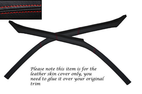 RED STITCH 2X WINDSCREEN PILLAR COVERS FITS NISSAN SKYLINE GTS GTR R32 89-94