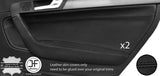 BLACK STITCH 2X REAR DOOR CARD TRIM LEATHER COVER FOR AUDI A3 8P 04-12 5 DOOR