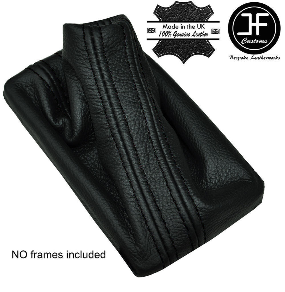 BLACK STITCH AUTOMATIC DSG LEATHER GEAR GAITER FITS SKODA OCTAVIA 2 FL 04-13