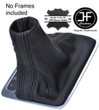 BLACK STITCHING AUTO AUTOMATIC LEATHER GEAR GAITER FITS VW TOUAREG 7P 2011-2016