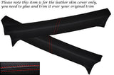 RED STITCH FITS FORD CAPRI MK2 MK3 2X B POST PILLAR LEATHER SKIN COVERS ONLY