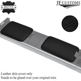 BLACK STITCH REAL LEATHER GEAR GAITER & 2X ARMREST COVERS FITS MAZDA RX8 03-12