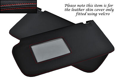 RED STITCHING FITS LAND ROVER FREELANDER 2 06-12 2X SUN VISORS LEATHER COVERS
