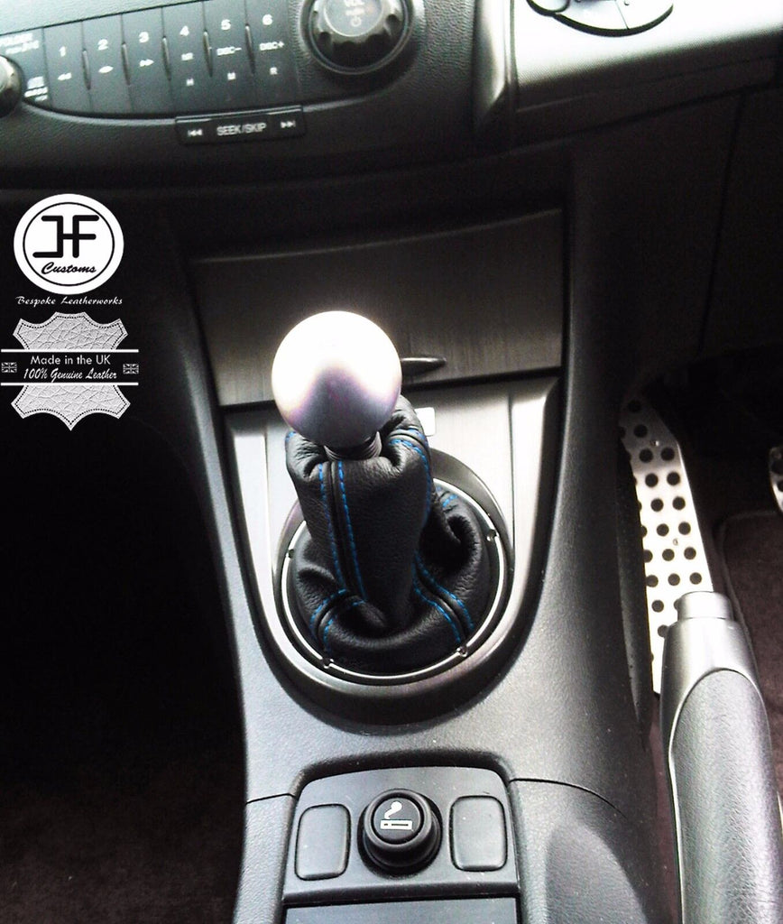 BLUE STITCHING REAL LEATHER GEAR GAITER FITS HONDA CIVIC TYPE R FN2 2006-2012