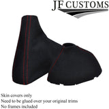 RED STITCH AUTOMATIC SUEDE GEAR HANDBRAKE GAITER FITS BMW E90 E91 E92 E93