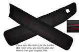 RED STITCH 2X FRONT DOOR INSERT SKIN COVERS FITS ROVER COUPE CABRIOLET 96-99