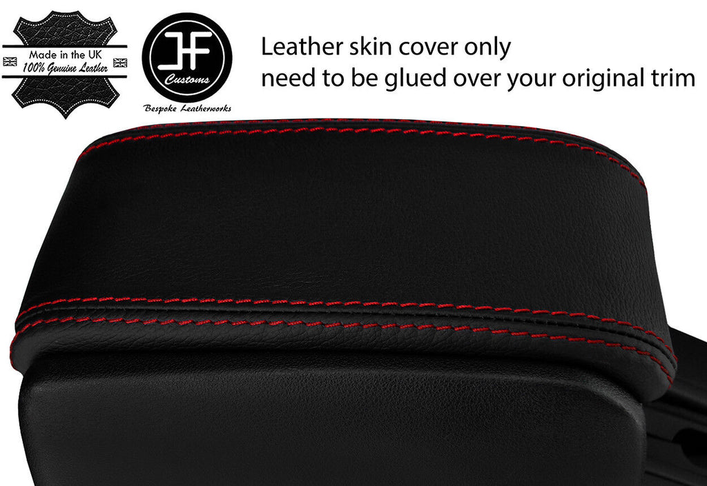 RED STITCH ARMREST LID REAL LEATHER COVER FITS GREAT WALL STEED 2006-2017