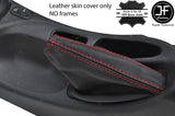 RED STITCH TOP GRAIN LEATHER HANDBRAKE GAITER FITS HYUNDAI COUPE 1996-2001