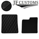 WHITE DIAMOND STITCH VINYL 4X TAILORED FLOOR CARPETS FOR FORD CONSUL MK2