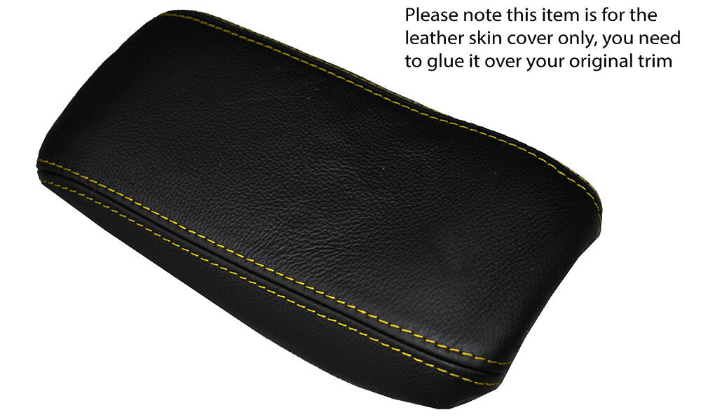 YELLOW STITCH ARMREST LEATHER SKIN COVER FITS ALFA ROMEO GTV SPIDER 916 PHASE 2