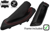 RED STITCHING LEATHER HANDBRAKE + PLASTIC FRAME FITS PEUGEOT RCZ 2009-2016